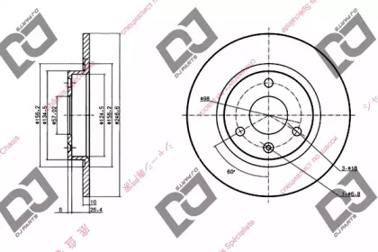 Тормозной диск DJ PARTS BD1510